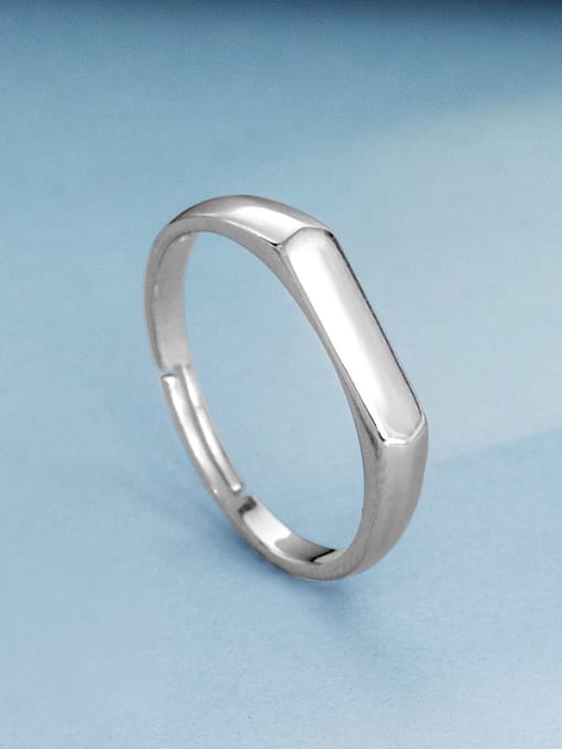 RS808 [Men's Edition] 925 Sterling Silver Geometric Minimalist Band Ring